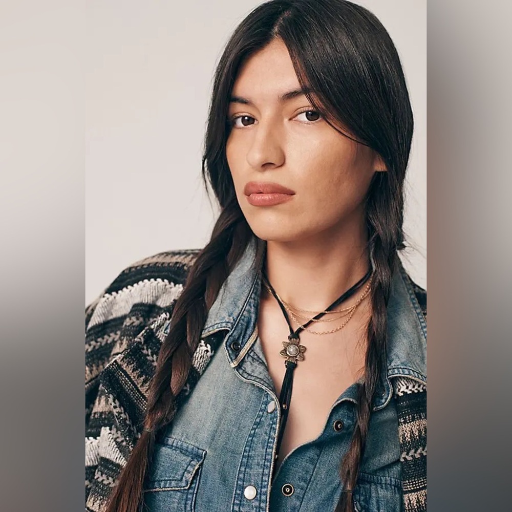 New🌟Free People-With Love From Texas Bolo-Black Bronze